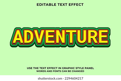 Abenteuertext-Effekt, bearbeitbarer Text. Grafikstil