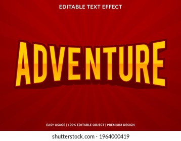 adventure text effect template design use for business logo and brand