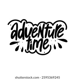 Adventure Time Lettering Vector Design.