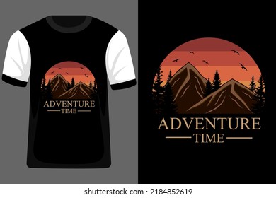 Adventure Time Retro Vintage T Shirt Design