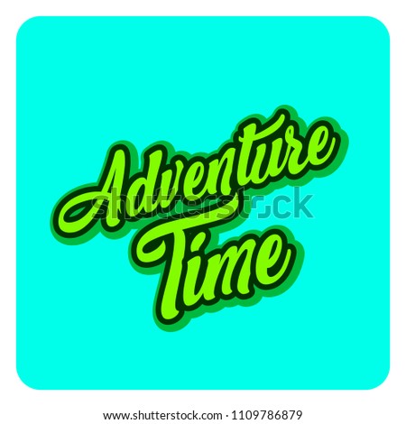 adventure time template banner lettering stock vector royalty free