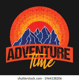 Adventure Time Tshirt Design template vector file. Adventure Comping tshirt design template svg