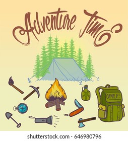 Adventure time vector illustration for creating cool web and print sources.