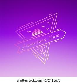 Adventure Time.  Vector illustration on a theme of travel and tourism.