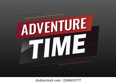 Concepto de palabra de aventura ilustración vectorial con líneas 3d estilo para la página de inicio de medios sociales, plantilla, ui, web, aplicación móvil, afiche, banner, volante, fondo, tarjeta de regalo, cupón, etiqueta, fondo de pantalla