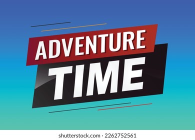 Concepto de palabra de aventura ilustración vectorial con líneas 3d estilo para la página de inicio de medios sociales, plantilla, ui, web, aplicación móvil, afiche, banner, volante, fondo, tarjeta de regalo, cupón, etiqueta, fondo de pantalla