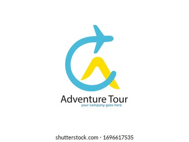 Creative Design-Logo für Abenteuer-Tour