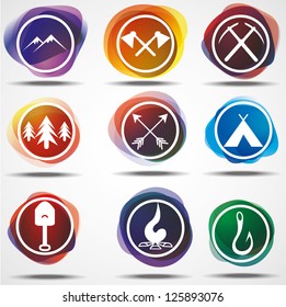 adventure and tourism icons