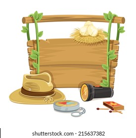 Adventure tourism vector flat simple illustration set