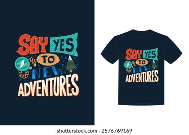 adventure travel lettering t shirt design