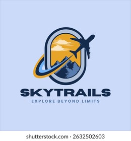 Adventure travel logo with airplane and mountain icon. Perfect for airline, travel agency, or outdoor brand.
Keywords: travel logo, aviation, mountain adventure, airline, sky logo