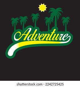 adventure tree Typography t shirt design  vector,