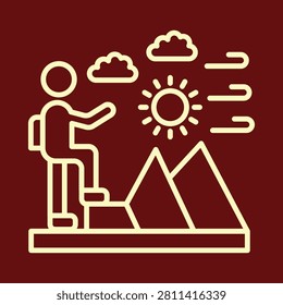 Adventure trendy vector illustration in flat style knockout background.eps
