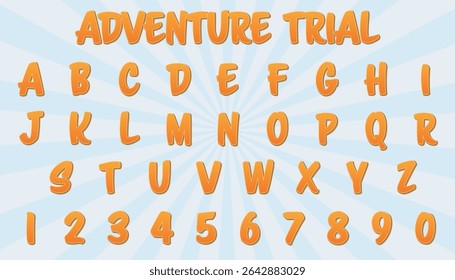 adventure trial editable text effect with modern and simple style
