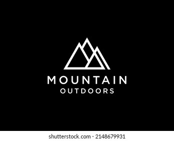 Adventure Triangle Mountain Apparel logo design. Usable for Business and Branding Logos. Flat Vector Logo Design Template