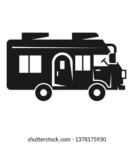 Adventure truck icon. Simple illustration of adventure truck vector icon for web design isolated on white background