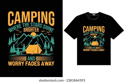 Adventure t-shirt, camping t-shirt design vector file