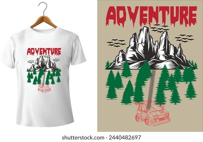 Adventure t-shirt design is creative. 