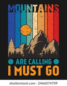 Adventure T-shirt Design. mountain T-shirt Design. Using Vector Elements And Brush Stroke. 