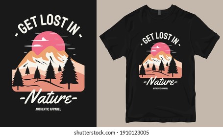 Adventure t-shirt design. Outdoor t shirt design. t-shirt design vector for print. Camping logo design vector illustration. Travel quotes for t shirt