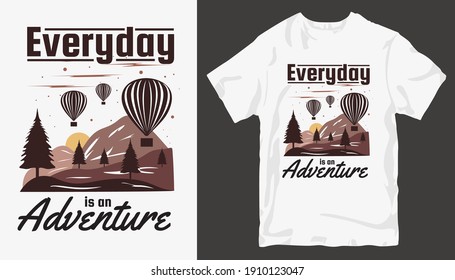 Adventure t-shirt design. Outdoor t shirt design. t-shirt design vector for print. Camping logo design vector illustration. Travel quotes for t shirt