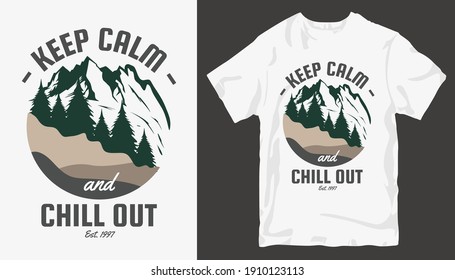 Adventure t-shirt design. Outdoor t shirt design. t-shirt design vector for print. Camping logo design vector illustration. Travel quotes for t shirt