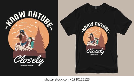 Adventure t-shirt design. Outdoor t shirt design. t-shirt design vector for print. Camping logo design vector illustration. Travel quotes for t shirt