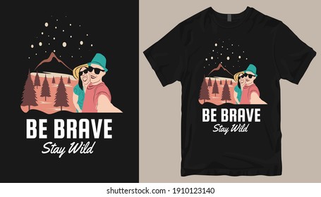 Adventure t-shirt design. Outdoor t shirt design. t-shirt design vector for print. Camping logo design vector illustration. Travel quotes for t shirt