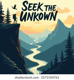 Adventure T-Shirt Design - "Seek the Unknown"