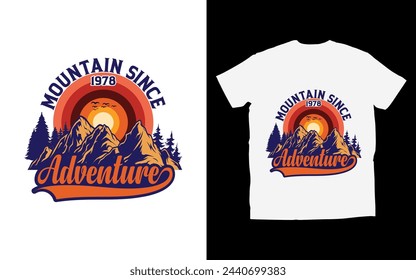 adventure t-shirt design vactor illustration 