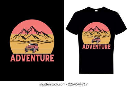 Adventure t-shirt design for vector