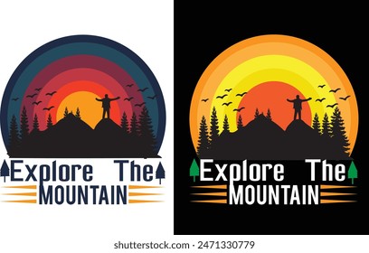 Adventure t-shirt , Mountain T-shirt , Camping t-shirt ,Outdoor custom t-shirt design