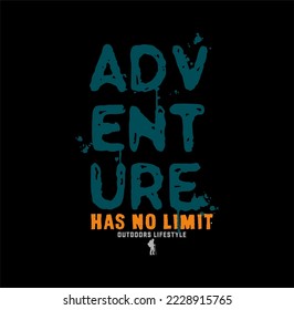 ADVENTURE typography concept, outdoor adventure . Vector graphic for t shirt and other uses.