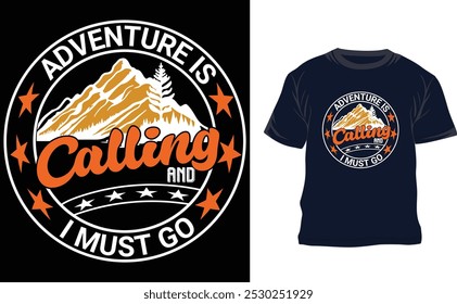 Adventure Typography custom T shirt design