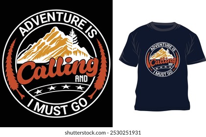 Adventure Typography custom T shirt design