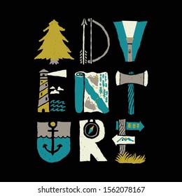 Adventure Typography Graphic Illustration Vector Art T-shirt Design