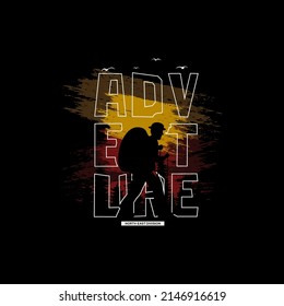 adventure typography for print t shirt vector
