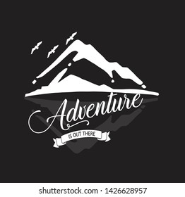 Adventure typography tee shirt design pic