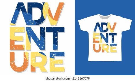 Adventure typography tshirt concept designs