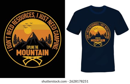 Adventure Typography T-shirt Design, Hiking Typography T-shirt Design, Adventure awaits beyond every mountain path, Breathe in the fresh air exhale the stress.