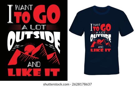 Adventure Typography T-shirt Design, Hiking Typography T-shirt Design, Adventure awaits beyond every mountain path, Breathe in the fresh air exhale the stress.