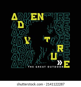 Adventure Typography Vector Illustration T Shirt Design  