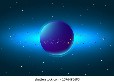 Adventure at universe.  Planet and the space. Vector illustration design.