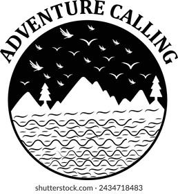 Adventure vector art t shirt design