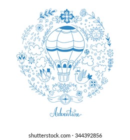 Adventure. vector background