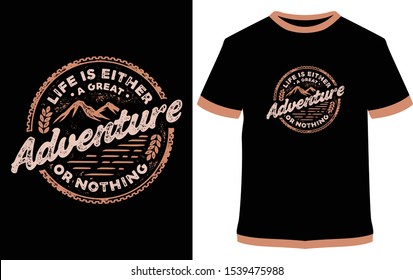 Adventure Vector graphic, typographic poster, vintage, label, badge, logo, icon or t-shirt