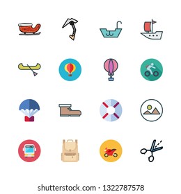 adventure vector icon set