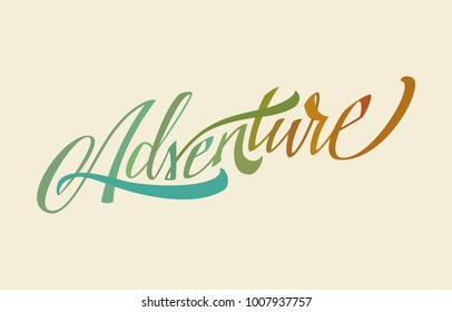 Adventure. Vector Lettering