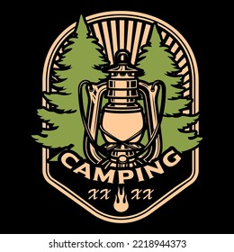 Adventure Vector Template. This camping in the mountain logo template it will be perfect as main identity element for travel agencies, websites about mountains and hiking, wildlife and tourism