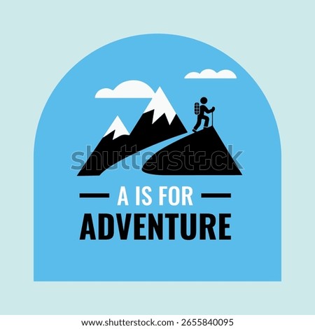 A is for Adventure vector adventure or travel theme t-shirt print design